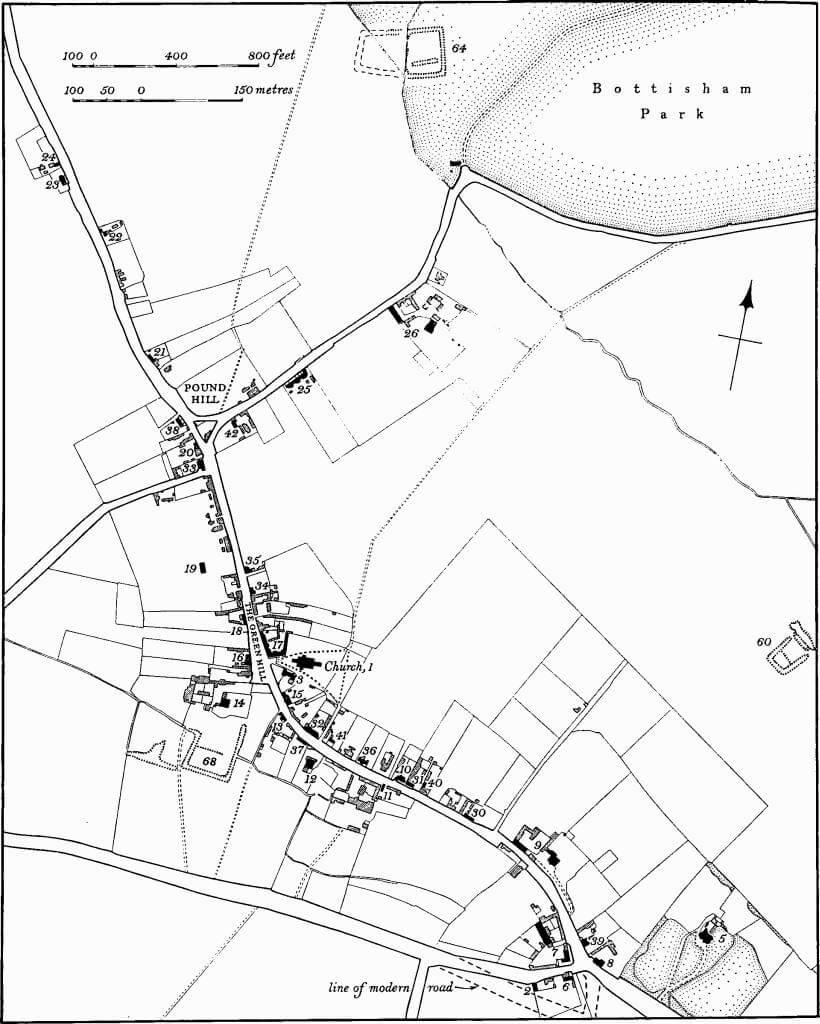 Bottisham map - date unknown - 1790 at a guess